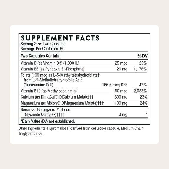 THORNE - Advanced Bone Support - (Formerly Oscap) - Bone Health Supplement with Calcium and Vitamin D* - 120 Capsules
