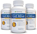 Holistic Health Labs Gut Alive - All Natural Support to Fight IBS, Heartburn & (60 Count (Pack of 3)