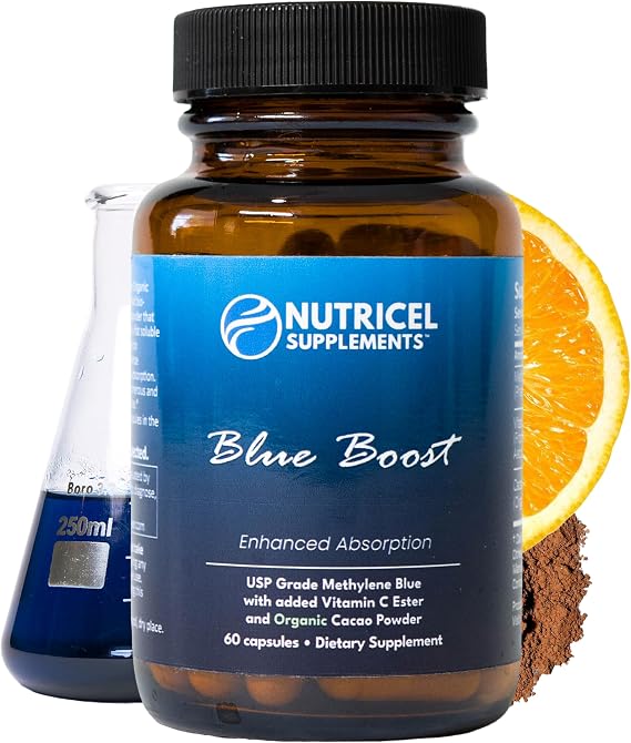 Nutricel Methylene Blue Capsules 12mg – USP Grade, Vitamin C, 60 Count