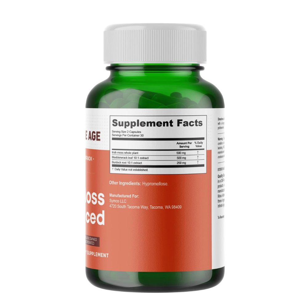 Sea Moss Advanced Superfood Capsules – 1250mg Natural Support for Overall Health, 180 Count (3 Pack)