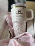 Loveshackfancy Stanley 20 Oz Quencher Tumbler Pink Coquette Bow