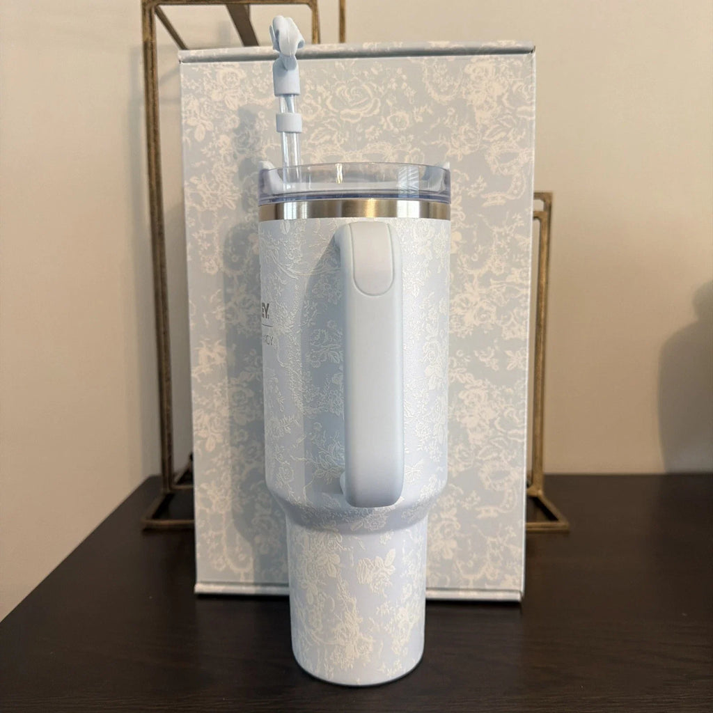 Stanley x LoveShackFancy 40oz Toscana Toile Alpine Blue Holiday Quencher Limited