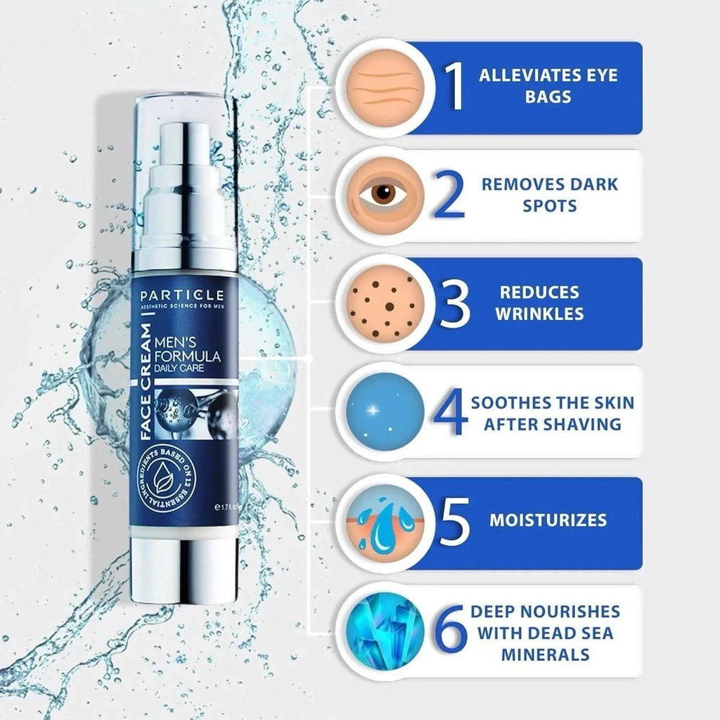 Particle Face Cream Men 6 in 1 Anti-Aging Cream Fights Eye Bags Dark Spots