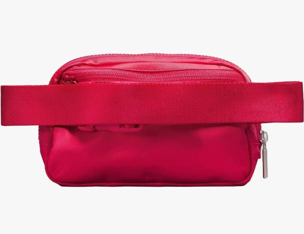 Lululemon Athletica Everywhere Belt Bag "Lip Gloss" Red Strap Zipper