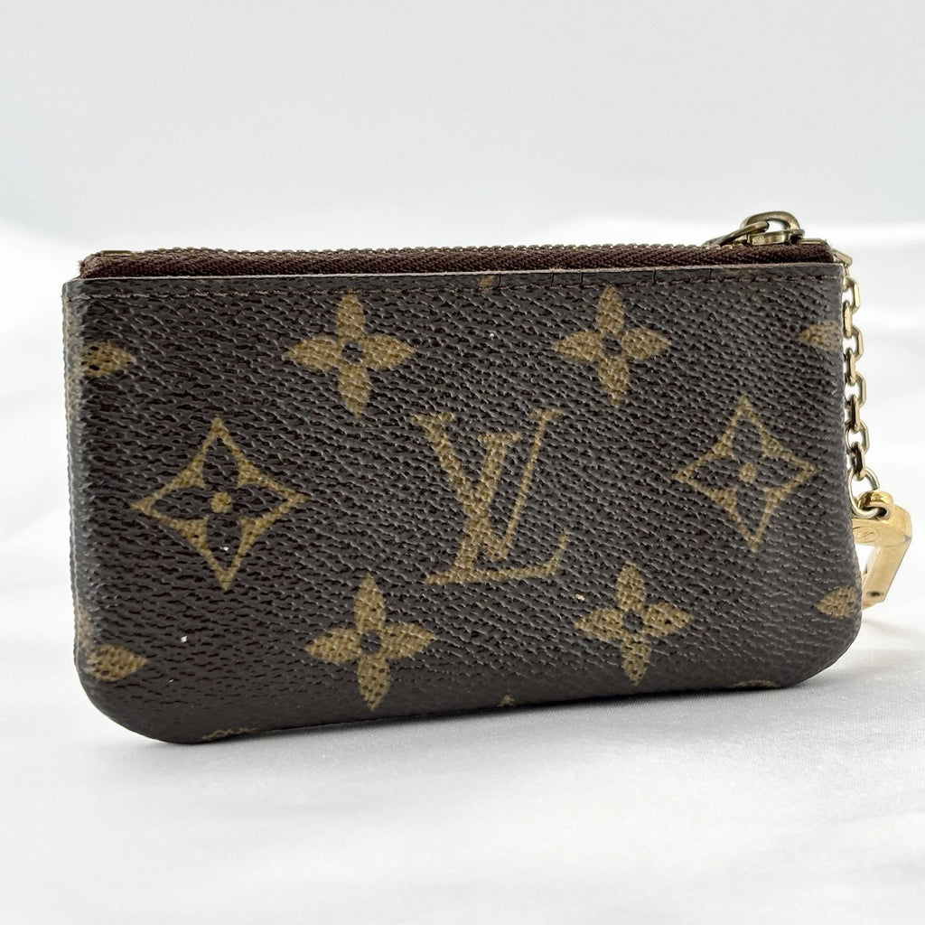 LOUIS VUITTON Pochette Cles Coin Key Case Monogram Canvas Brown