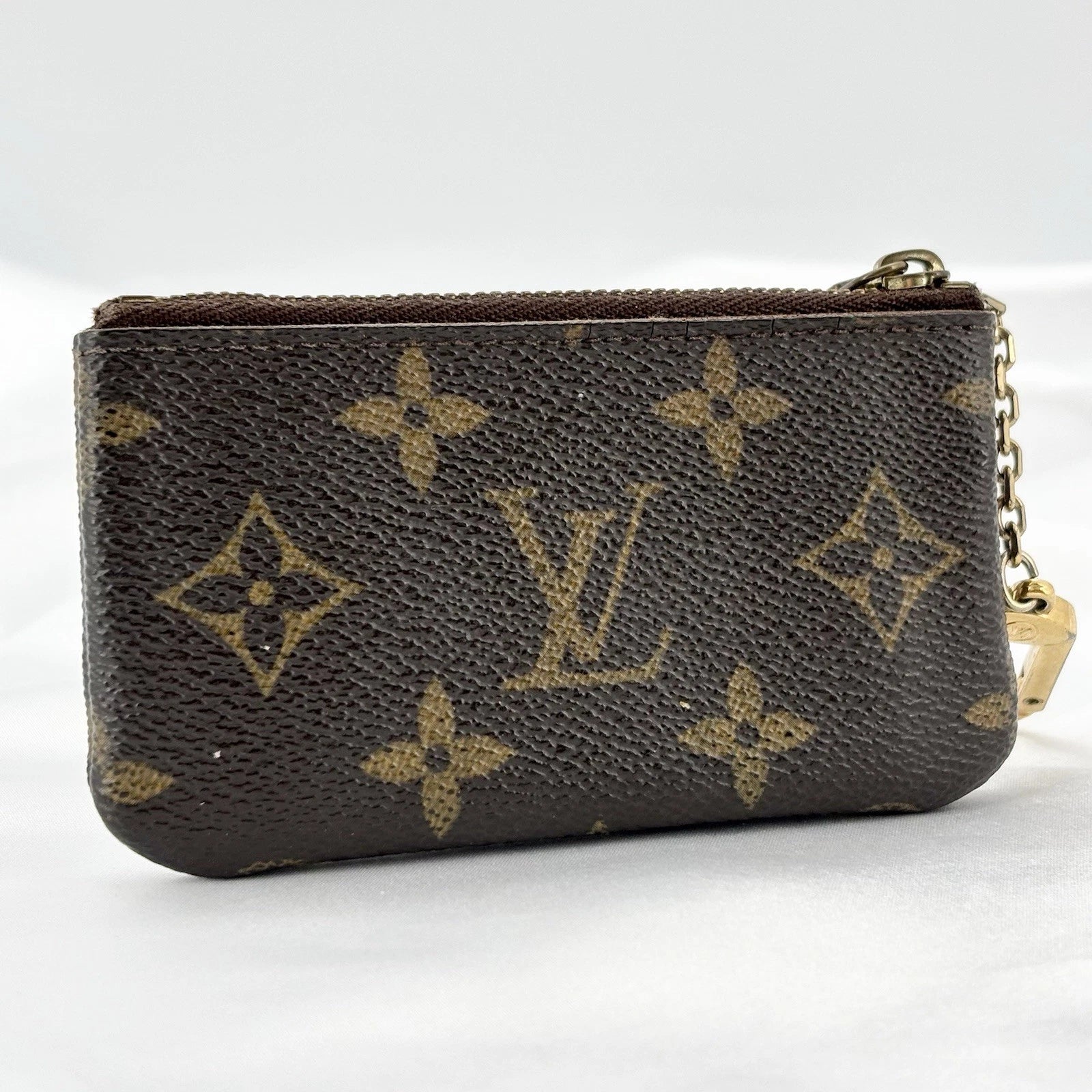 LOUIS VUITTON Pochette Cles Coin Key Case Monogram Canvas Brown
