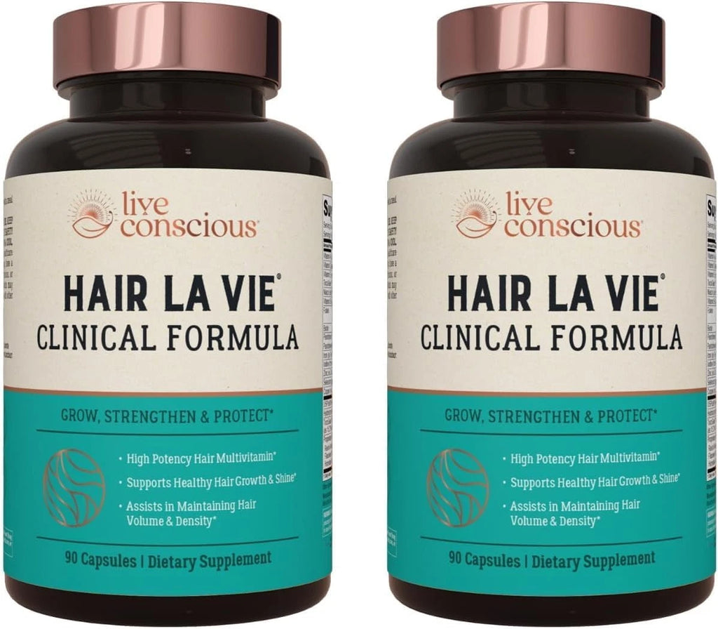 Hair La Vie Clinical Formula Hair Vitamins for Hair Regrowth, 90 Caps Pack of 2