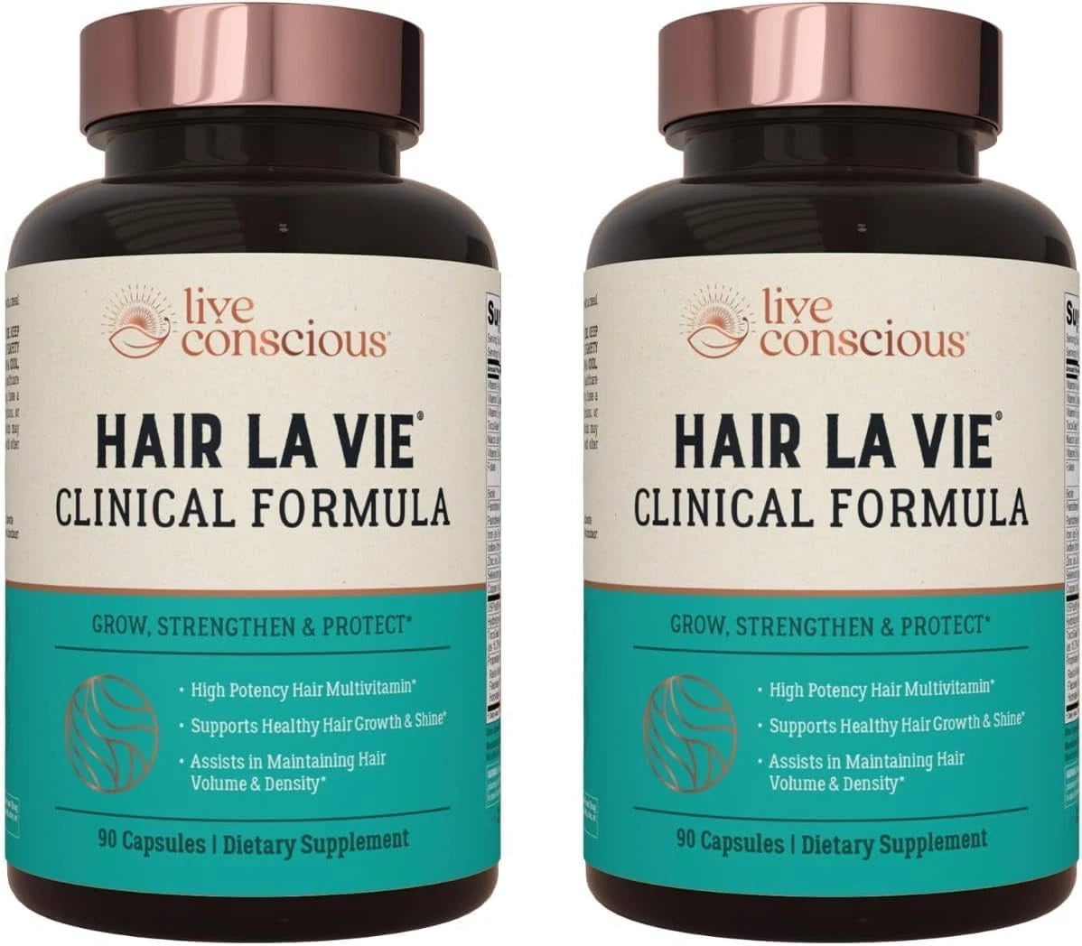Hair La Vie Clinical Formula Hair Vitamins for Hair Regrowth, 90 Caps Pack of 2