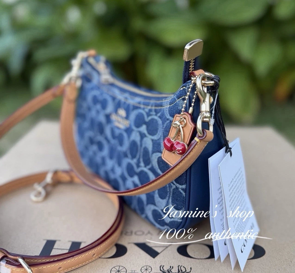 NWT Coach Teri Shoulder Bag In Signature Denim CAF82