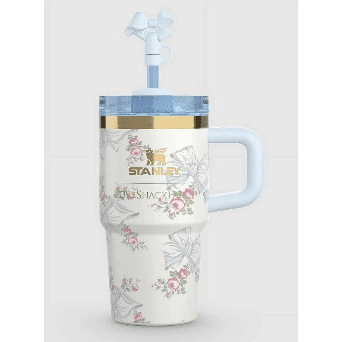 STANLEY LOVE SHACKFANCY FLORAL POWDER BLUE 20 OZ