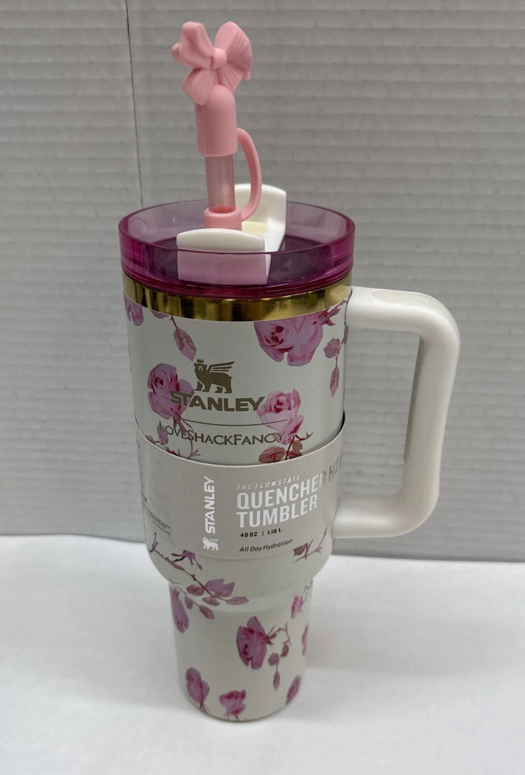 Stanley X Love Shack Fancy Ribbon Rosa Limited Edition 40oz Quencher Tumbler