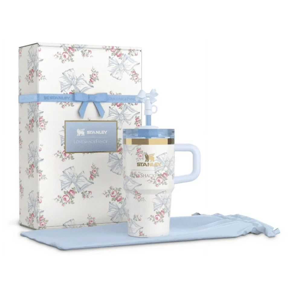 STANLEY LOVE SHACKFANCY FLORAL POWDER BLUE 20 OZ