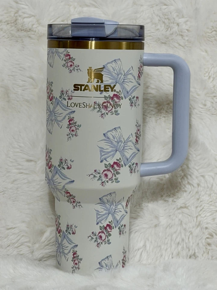 Stanley Love Shack Fancy Tumbler 40oz Holiday Rosa Beaux Blue