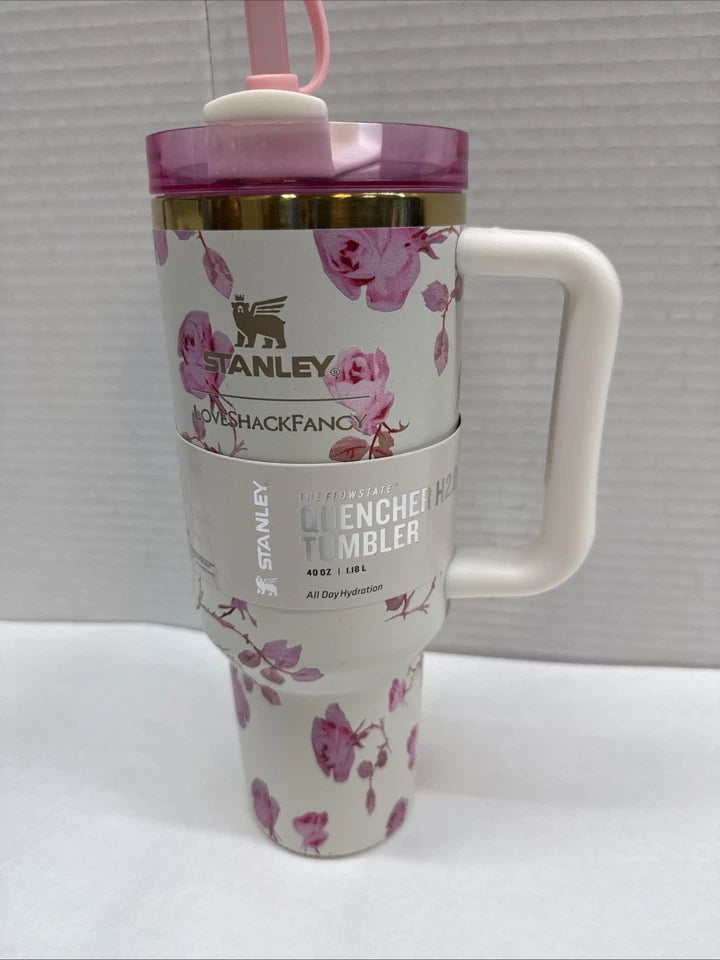 Stanley X Love Shack Fancy Ribbon Rosa Limited Edition 40oz Quencher Tumbler