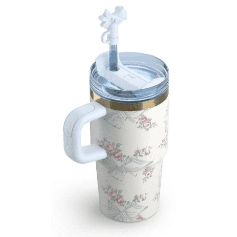 STANLEY LOVE SHACKFANCY FLORAL POWDER BLUE 20 OZ