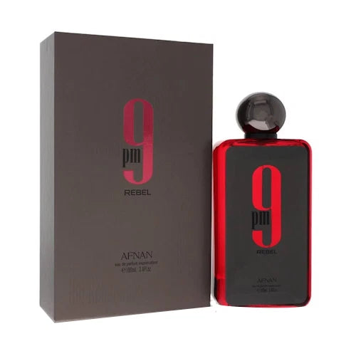 9 pm Rebel by Afnan 3.4 oz EDP Cologne Perfume for Unisex New In Box