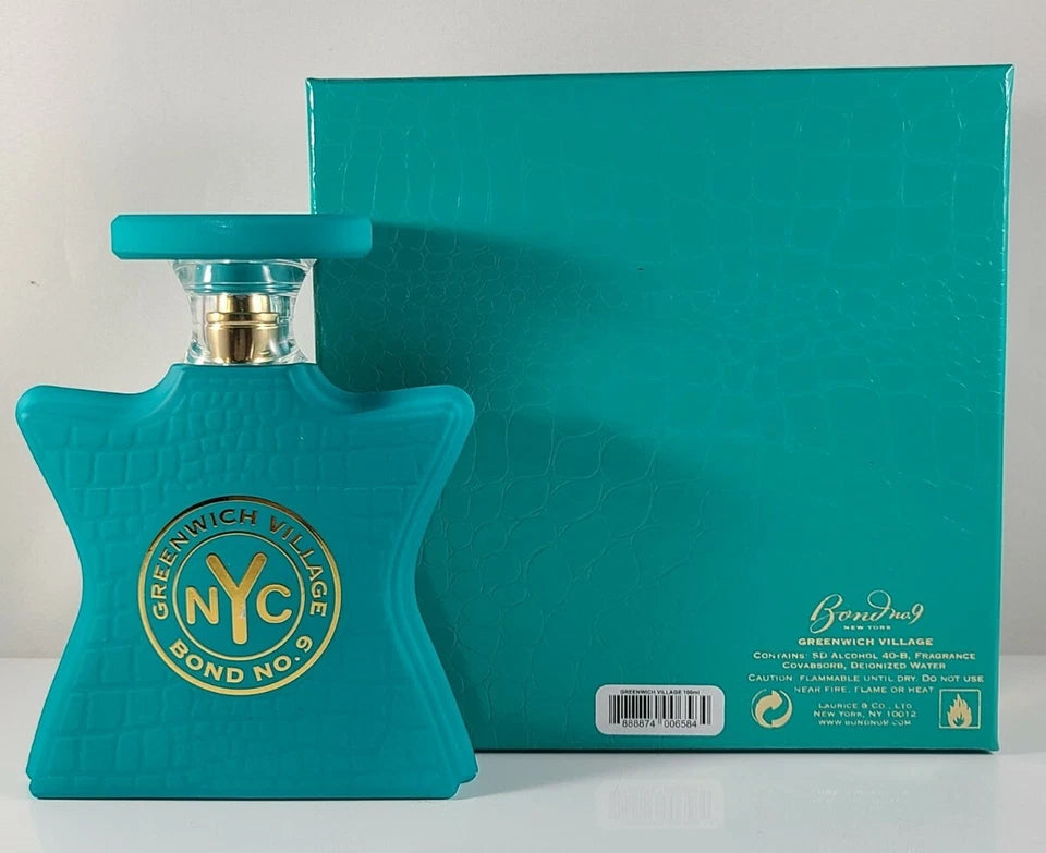 Bond No. 9 Greenwich Village 100ml 3.3.Eau De Partum Spray, Unisex New Boxed