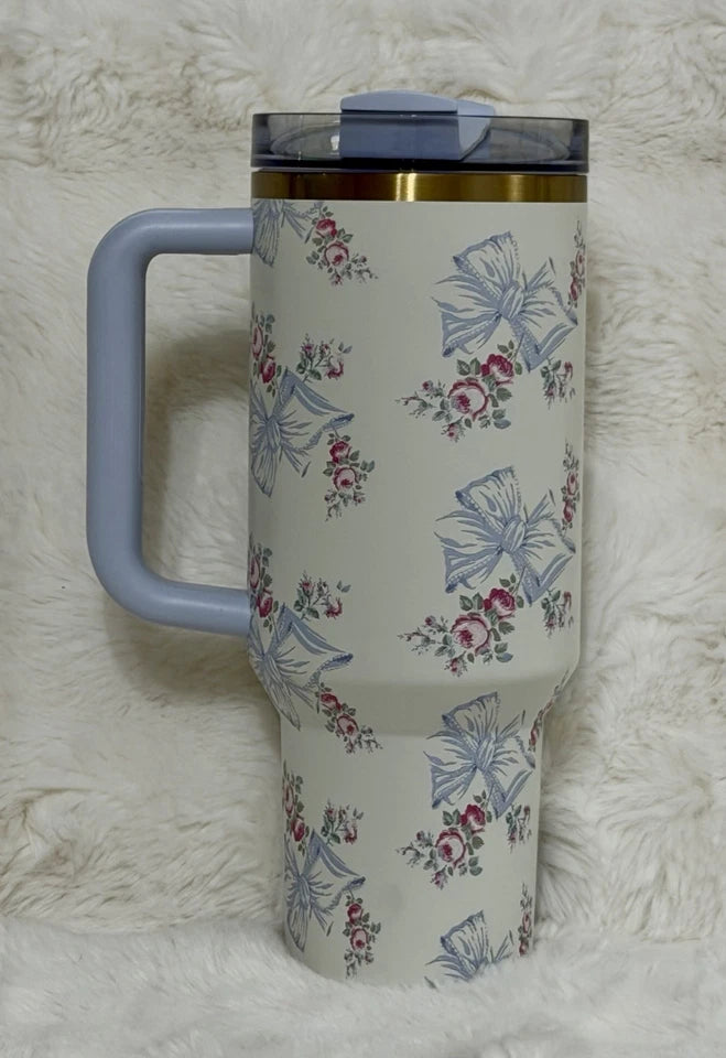 Stanley Love Shack Fancy Tumbler 40oz Holiday Rosa Beaux Blue