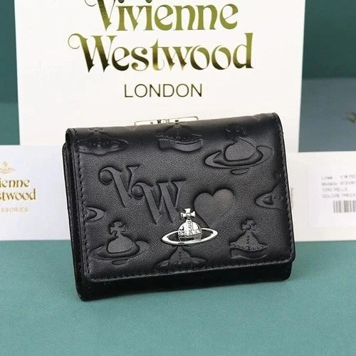 Vivienne Westwood Gamaguchi Trifold Wallet Color Mad Black 11cm × 9cm × 3.5cm　